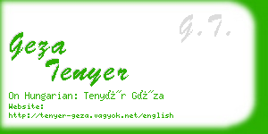 geza tenyer business card